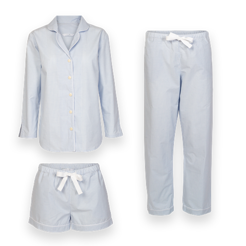 Fiona Pyjama Blau/Weiß Vintage Streifen 